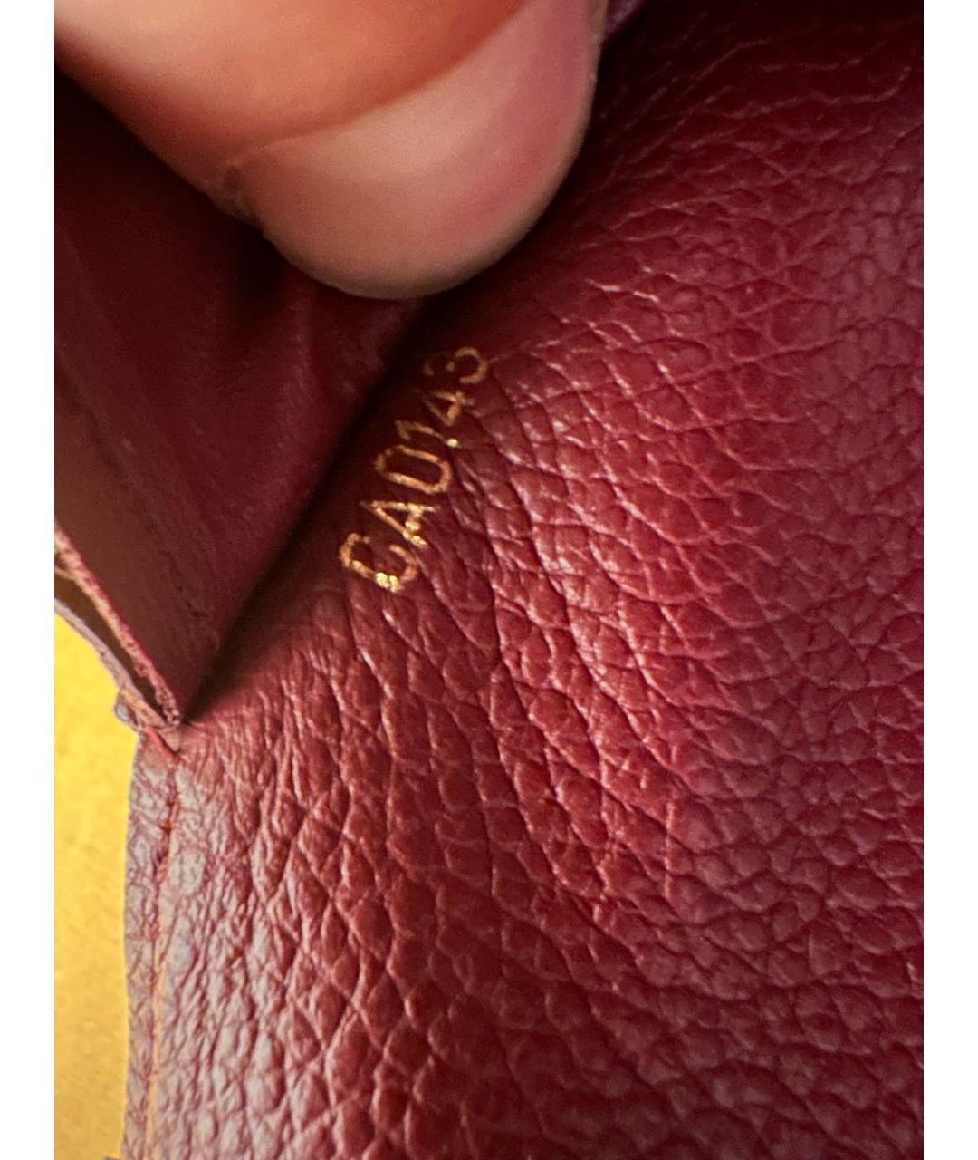 LOUIS VUITTON Фиолетовый кожаный кошелек, фото 7