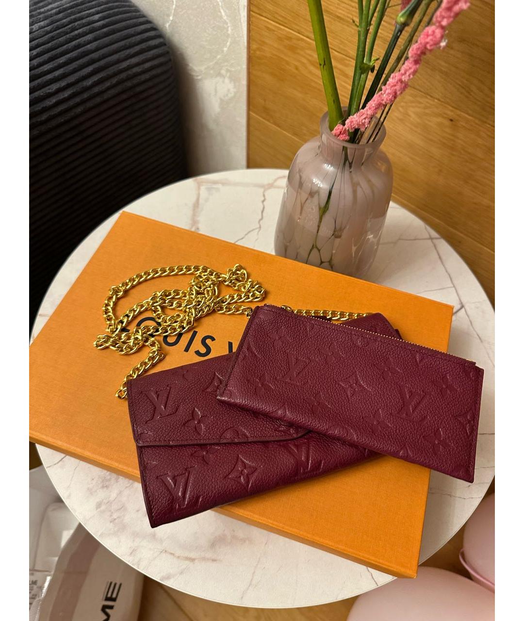 LOUIS VUITTON Фиолетовый кожаный кошелек, фото 8