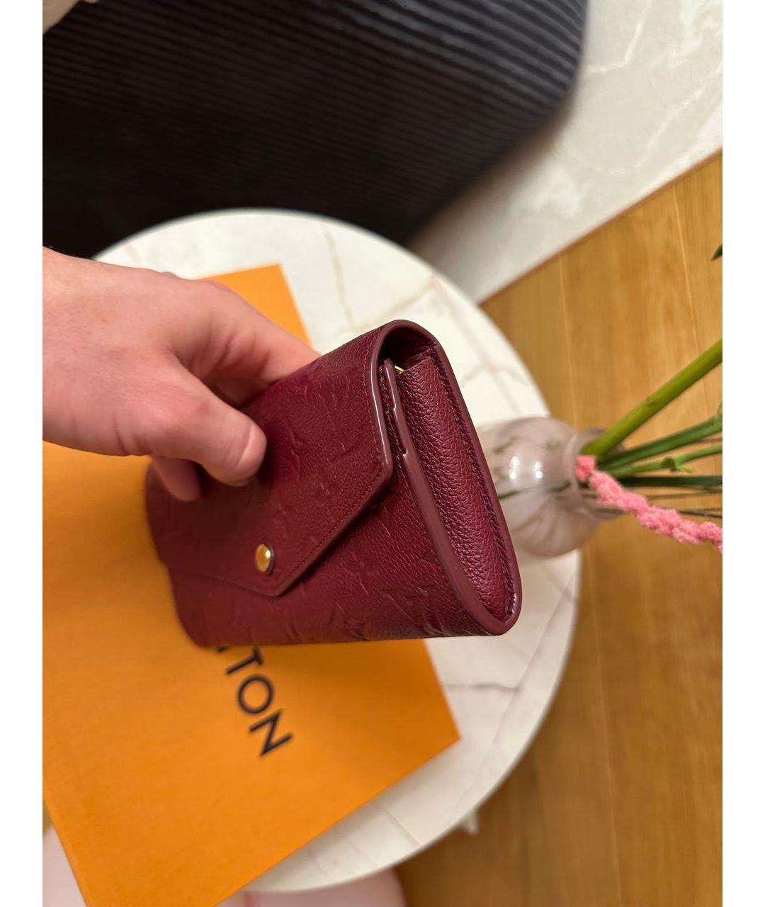 LOUIS VUITTON Фиолетовый кожаный кошелек, фото 6