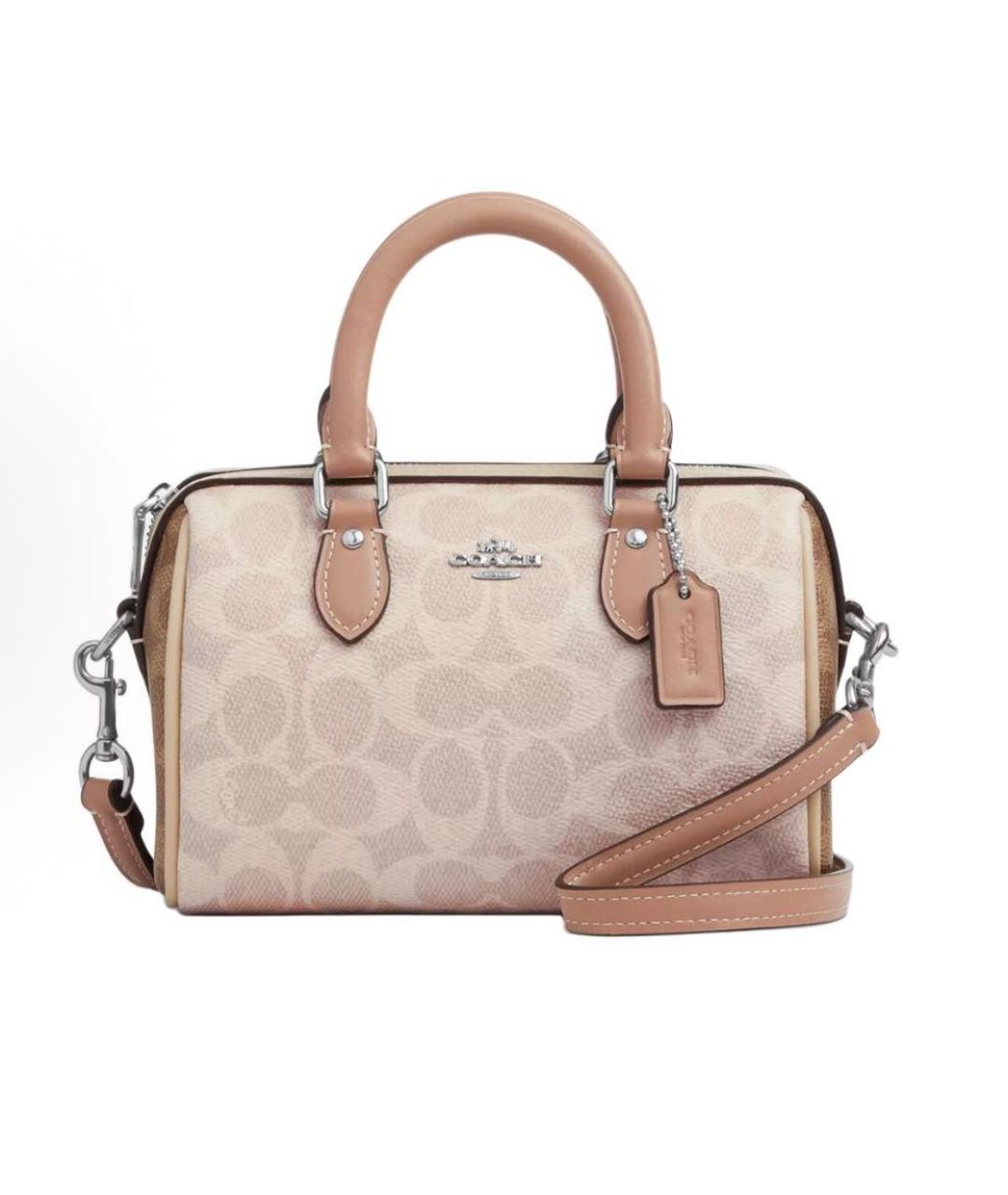 COACH Коричневая кожаная сумка через плечо, фото 8