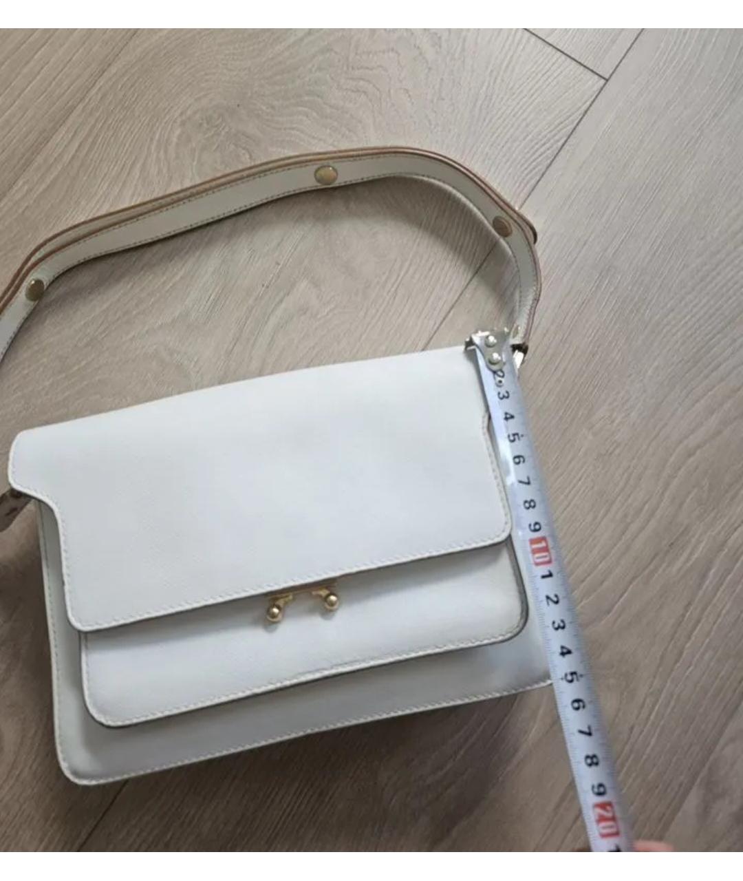 MARNI Белая кожаная сумка через плечо, фото 3