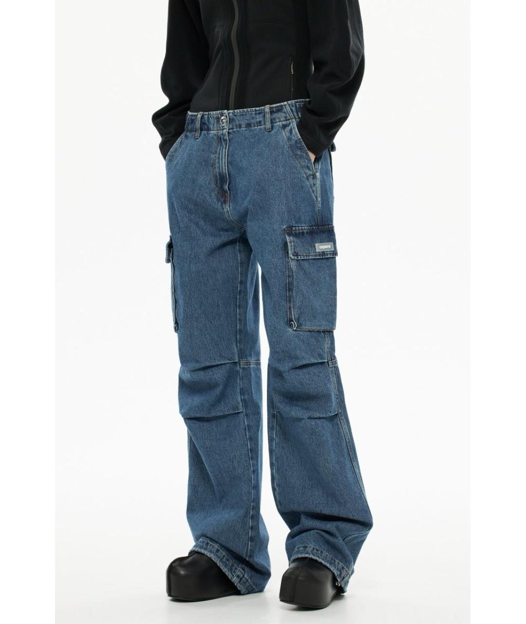 COPERNI Синие хлопковые прямые джинсы, фото 3