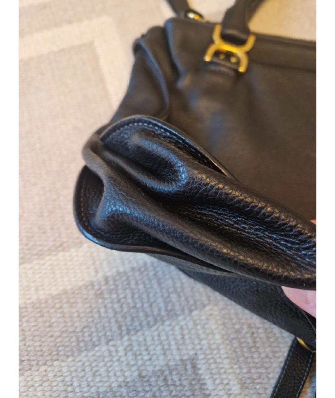 CHLOE Черная кожаная сумка через плечо, фото 4