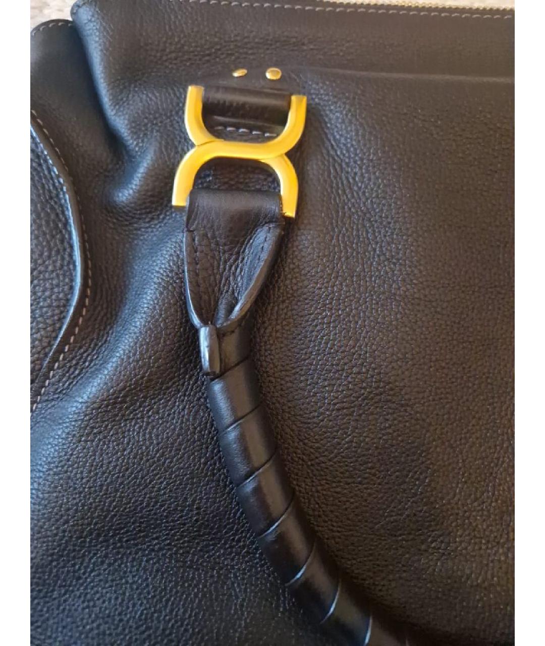 CHLOE Черная кожаная сумка через плечо, фото 7