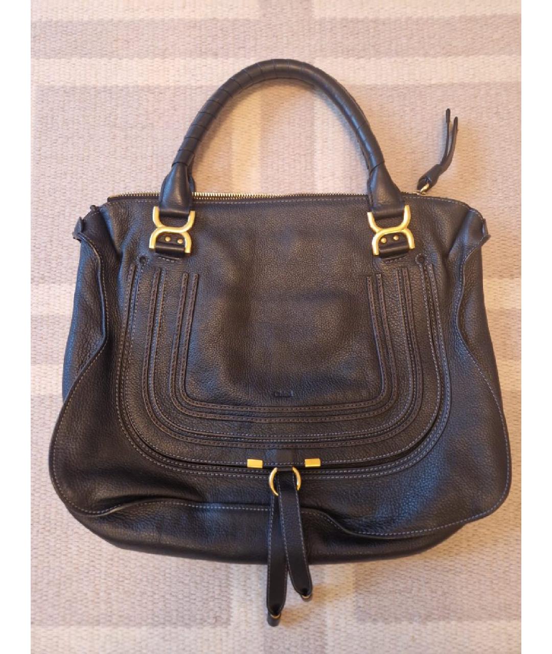 CHLOE Черная кожаная сумка через плечо, фото 9