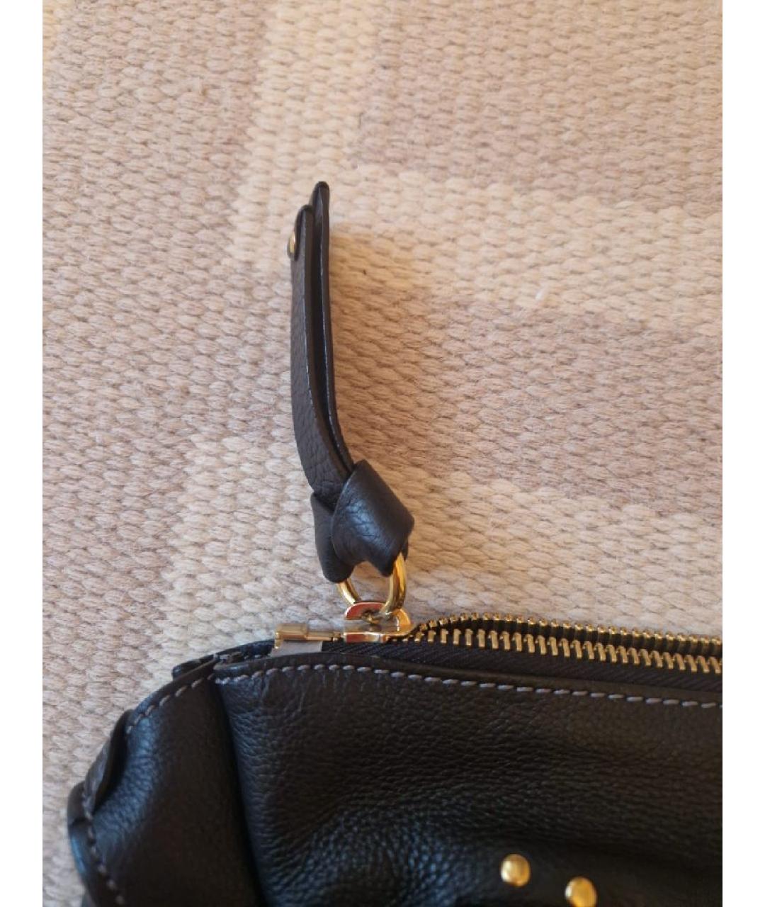 CHLOE Черная кожаная сумка через плечо, фото 8