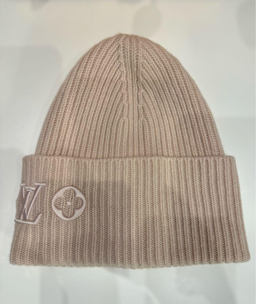 LOUIS VUITTON Бежевая шерстяная шапка, фото 2