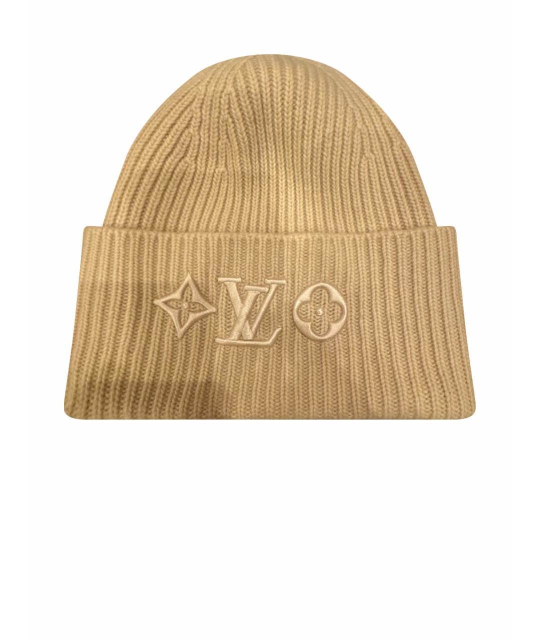 LOUIS VUITTON Бежевая шерстяная шапка, фото 1