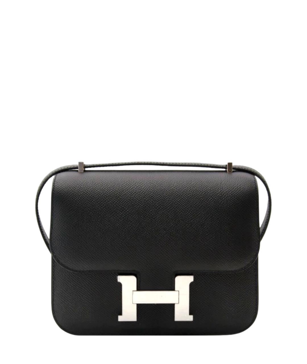 HERMES Черная кожаная сумка через плечо, фото 6
