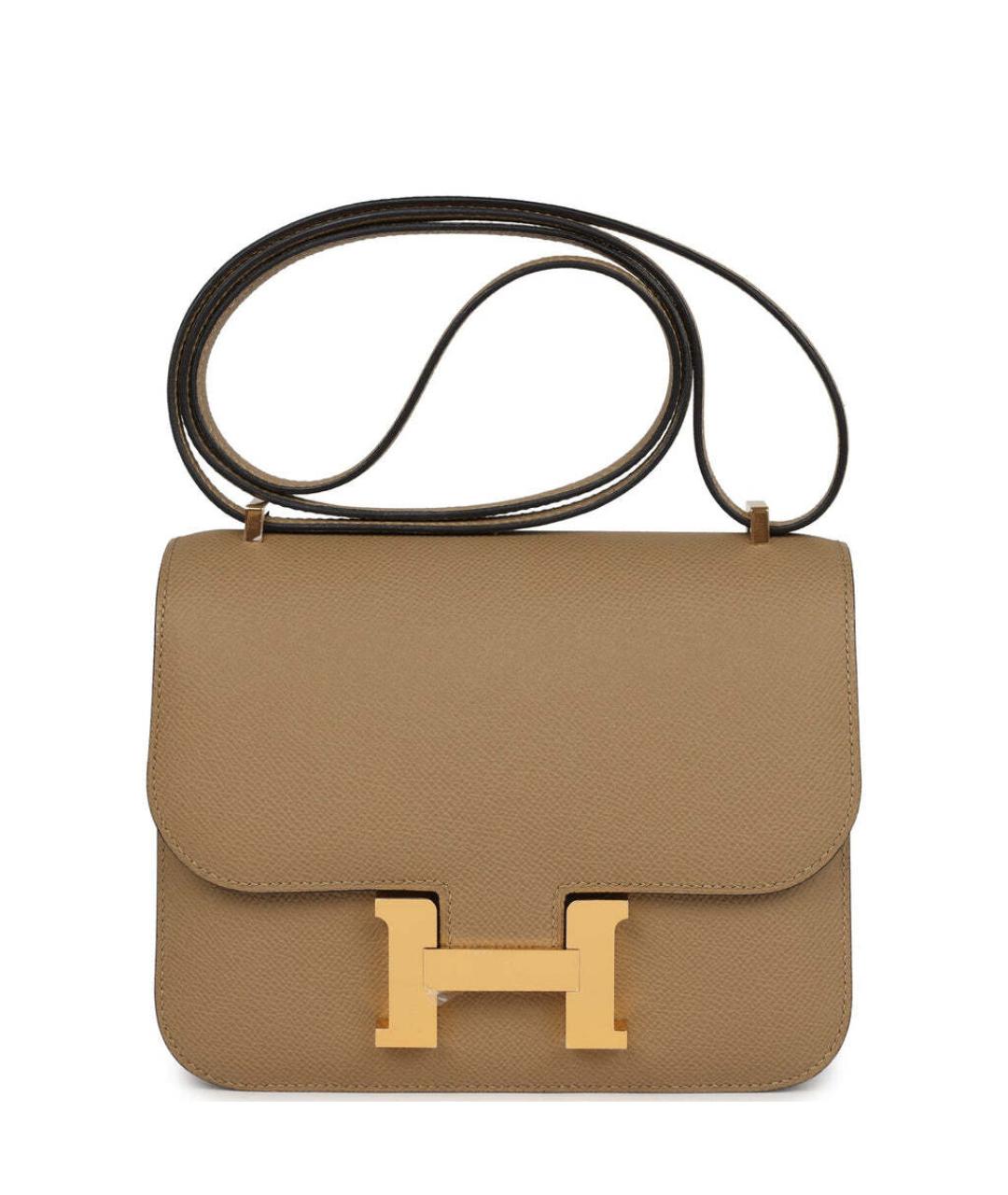 HERMES Коричневая кожаная сумка через плечо, фото 2