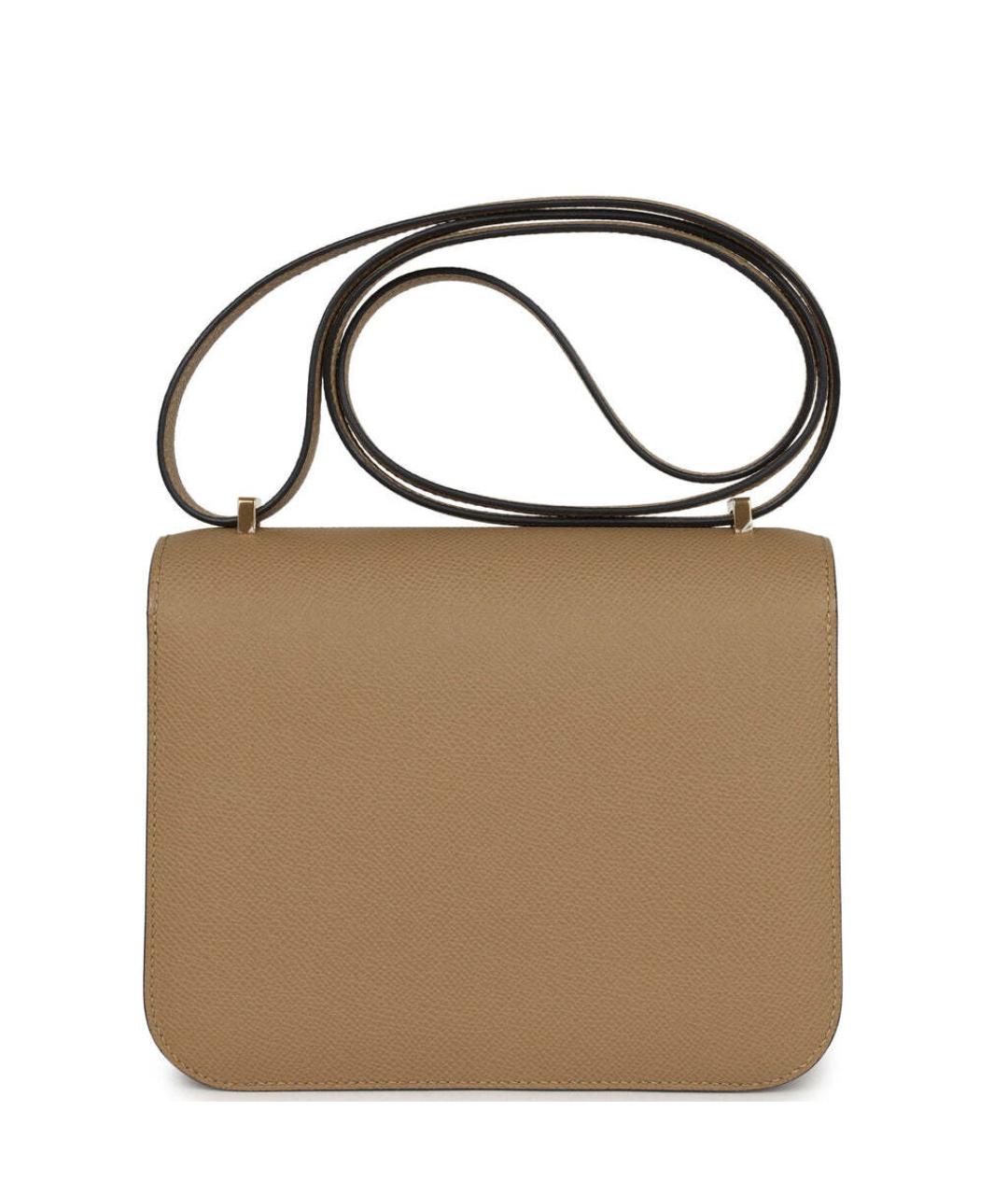 HERMES Коричневая кожаная сумка через плечо, фото 3