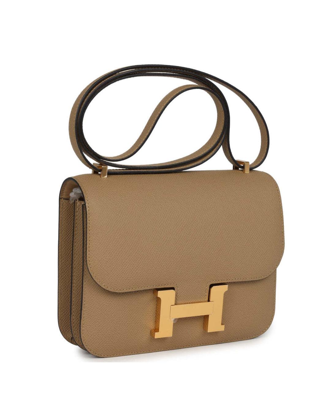 HERMES Коричневая кожаная сумка через плечо, фото 4