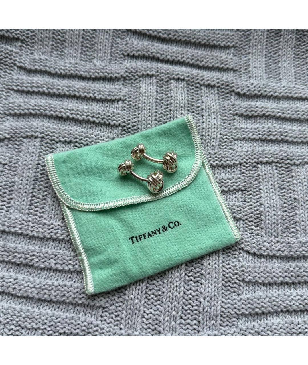 TIFFANY&CO Серебряные серебряные запонки, фото 2