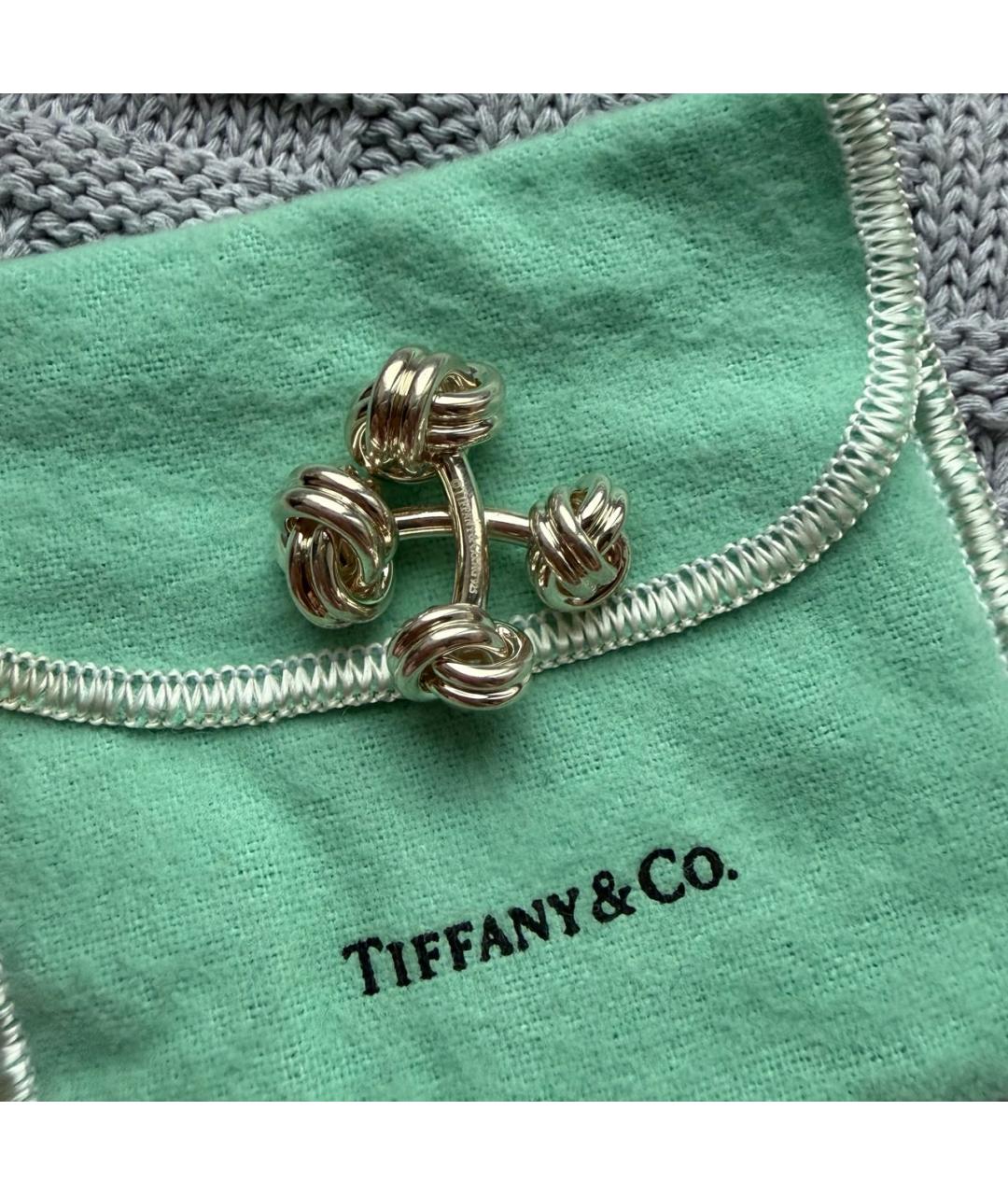 TIFFANY&CO Серебряные серебряные запонки, фото 7