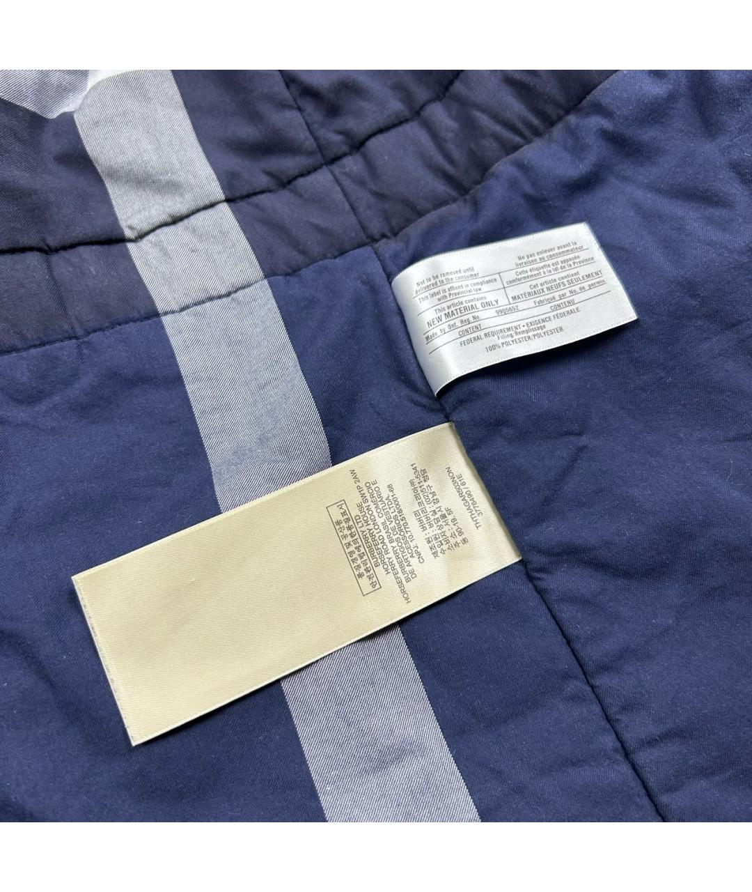BURBERRY Темно-синяя полиэстеровая парка, фото 5