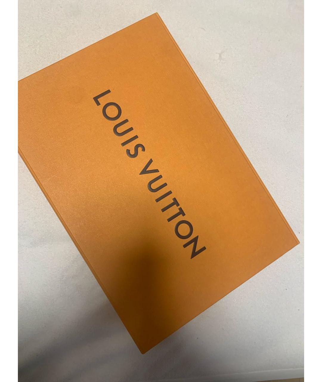 LOUIS VUITTON Серый шелковый платок, фото 4