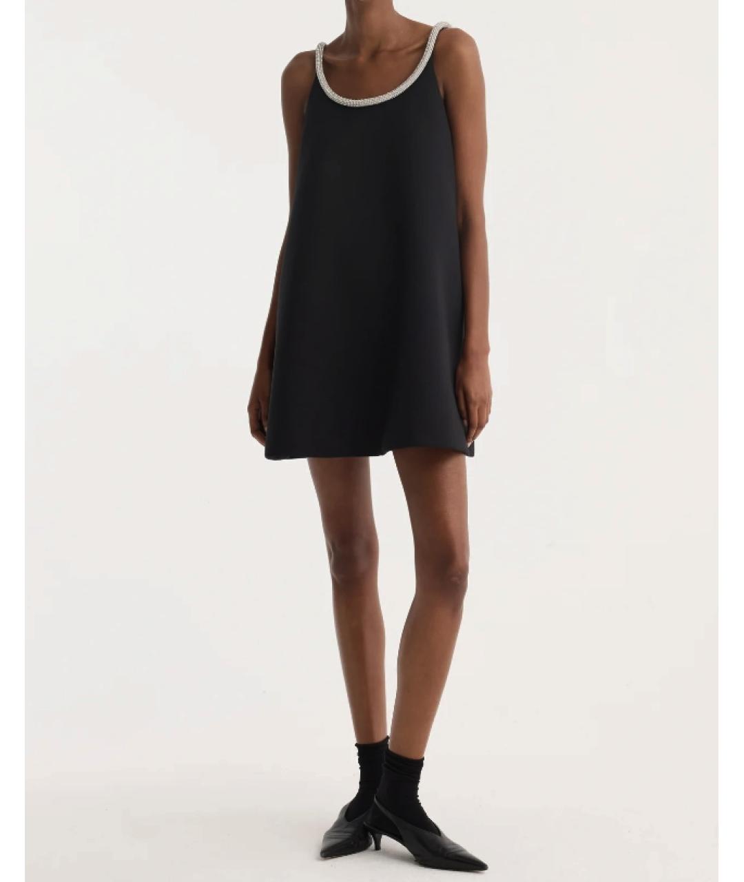 ROHE Черное шерстяное коктейльное платье, фото 3