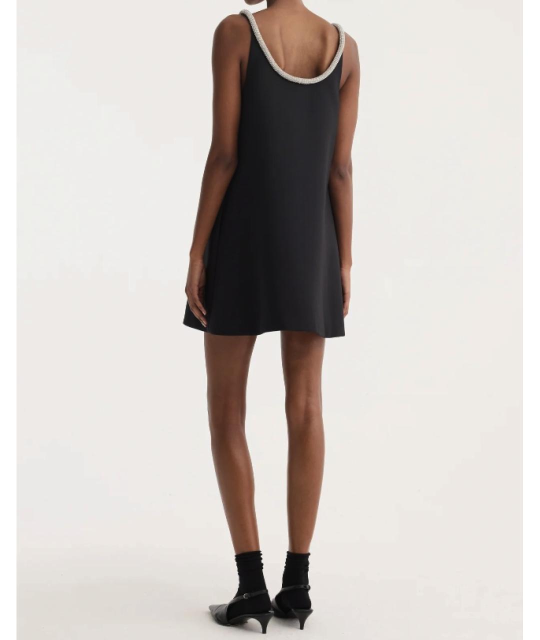 ROHE Черное шерстяное коктейльное платье, фото 4