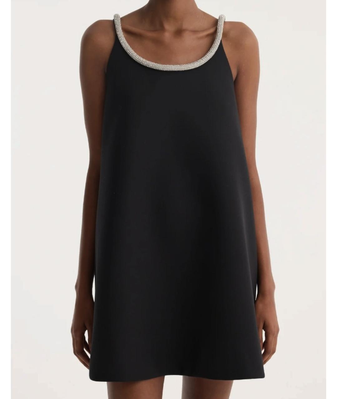 ROHE Черное шерстяное коктейльное платье, фото 2