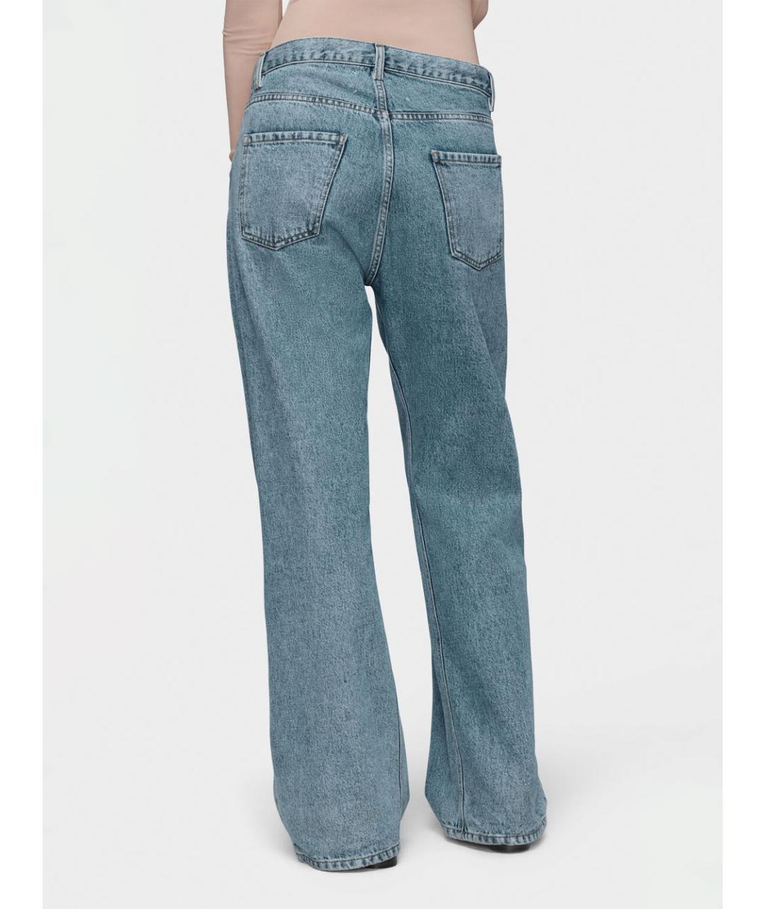 MAISON MARGIELA Синие хлопковые прямые джинсы, фото 4