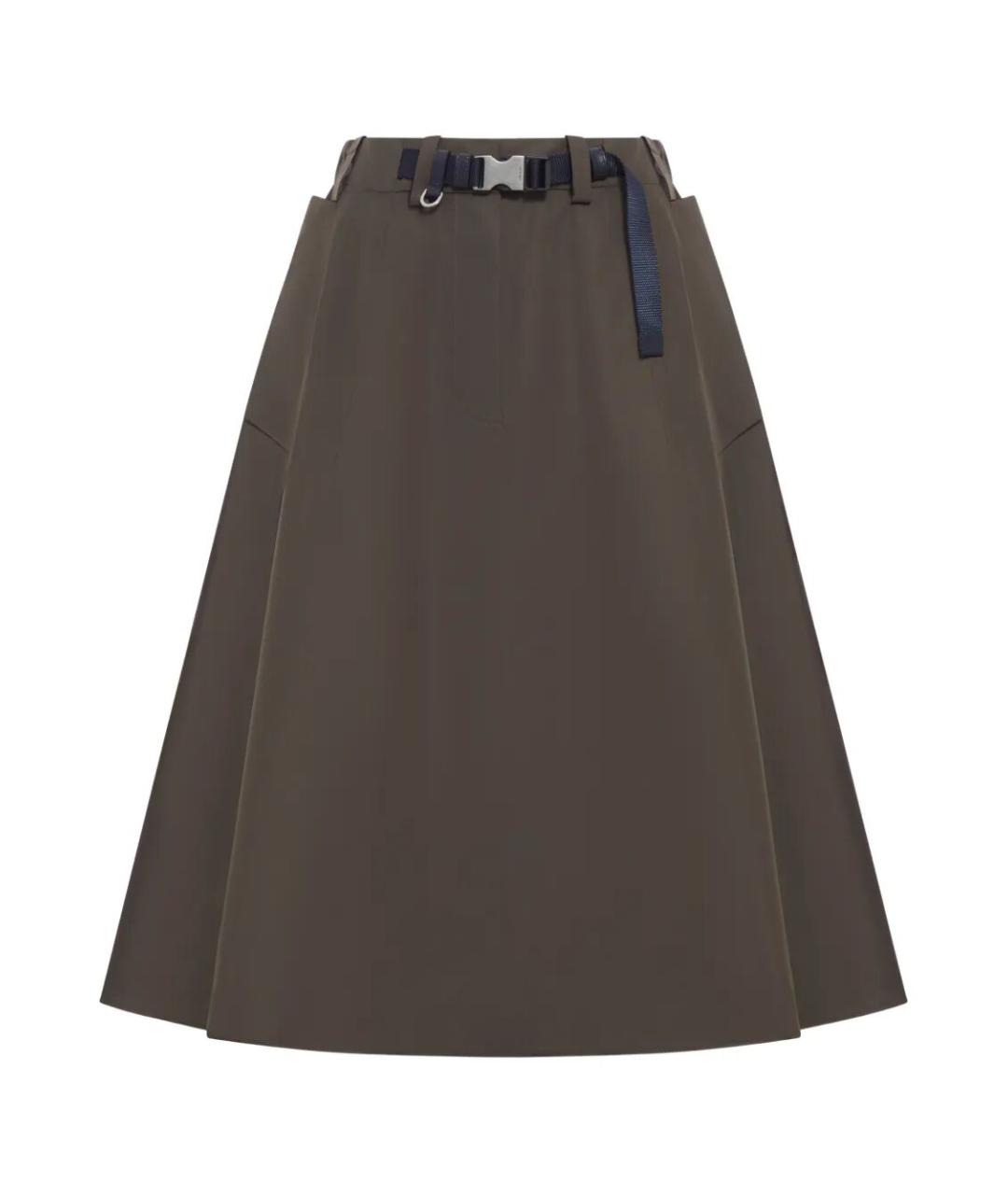 PRADA Мульти полиэстеровая юбка миди, фото 1