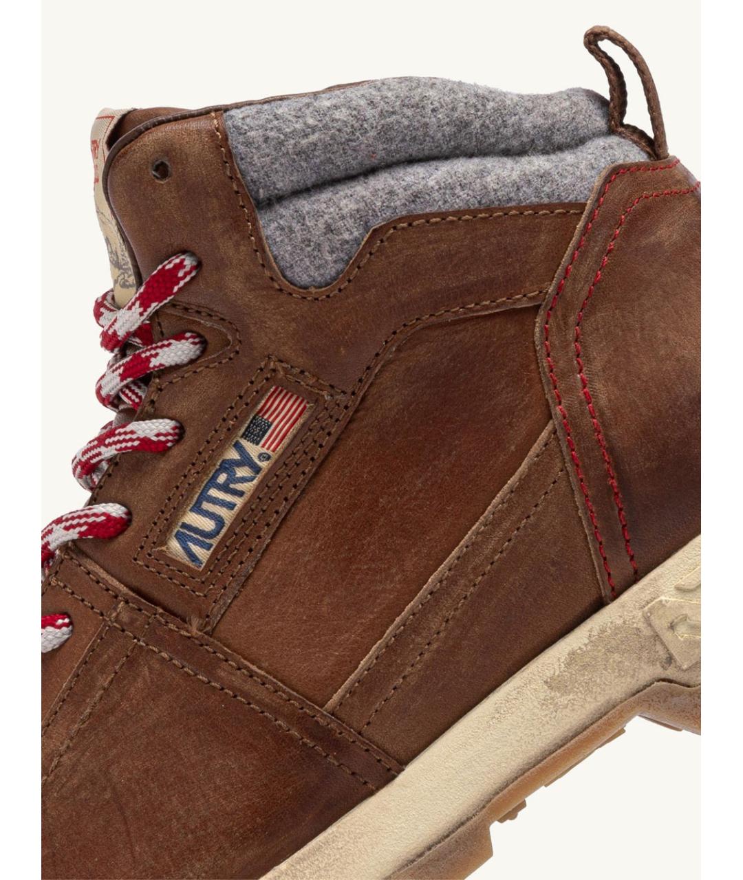 AUTRY Коричневые замшевые ботинки, фото 5