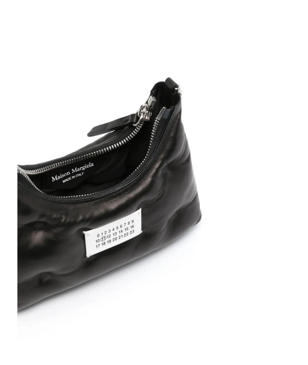 MAISON MARGIELA Черная кожаная сумка через плечо, фото 3