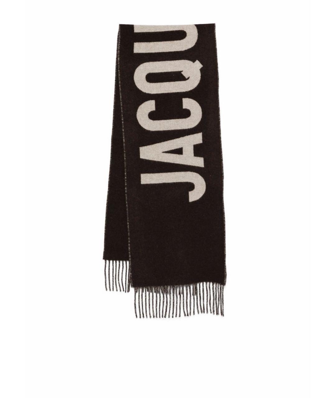 JACQUEMUS Коричневый шерстяной шарф, фото 1
