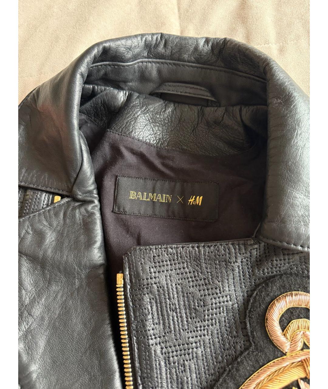 BALMAIN Черная кожаная куртка, фото 3