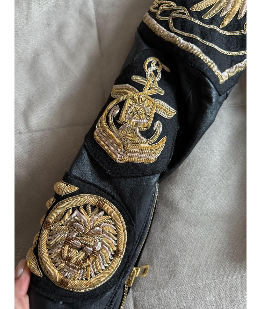 BALMAIN Черная кожаная куртка, фото 8