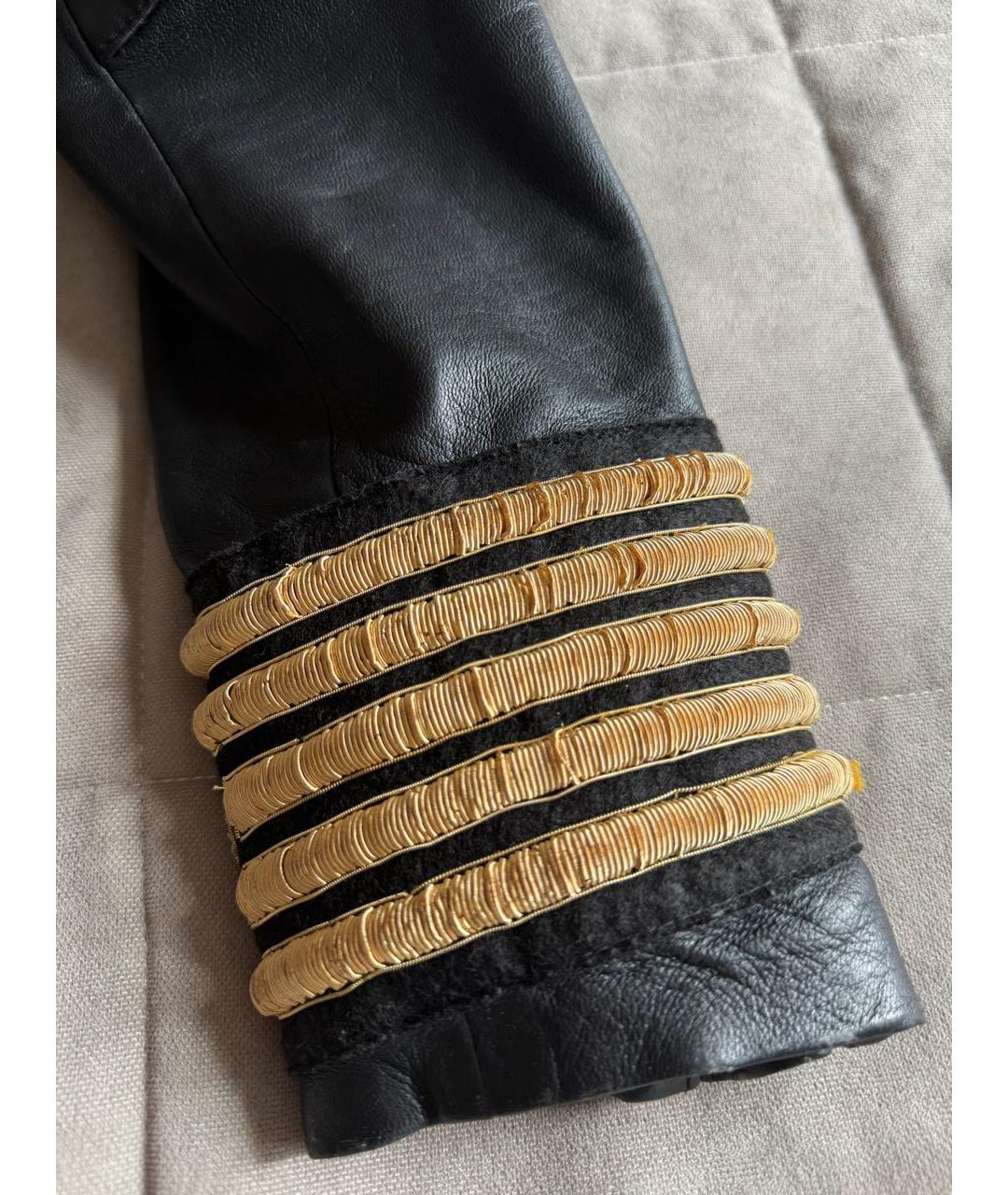 BALMAIN Черная кожаная куртка, фото 5