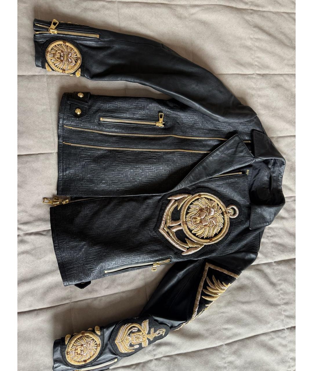 BALMAIN Черная кожаная куртка, фото 9