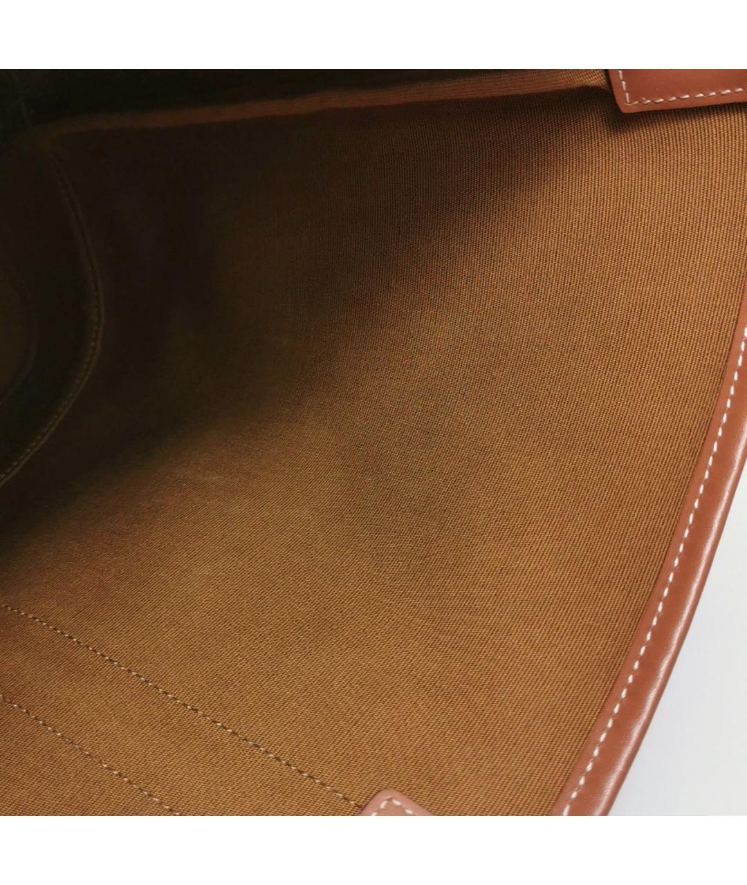 CELINE Коричневая кожаная сумка тоут, фото 7
