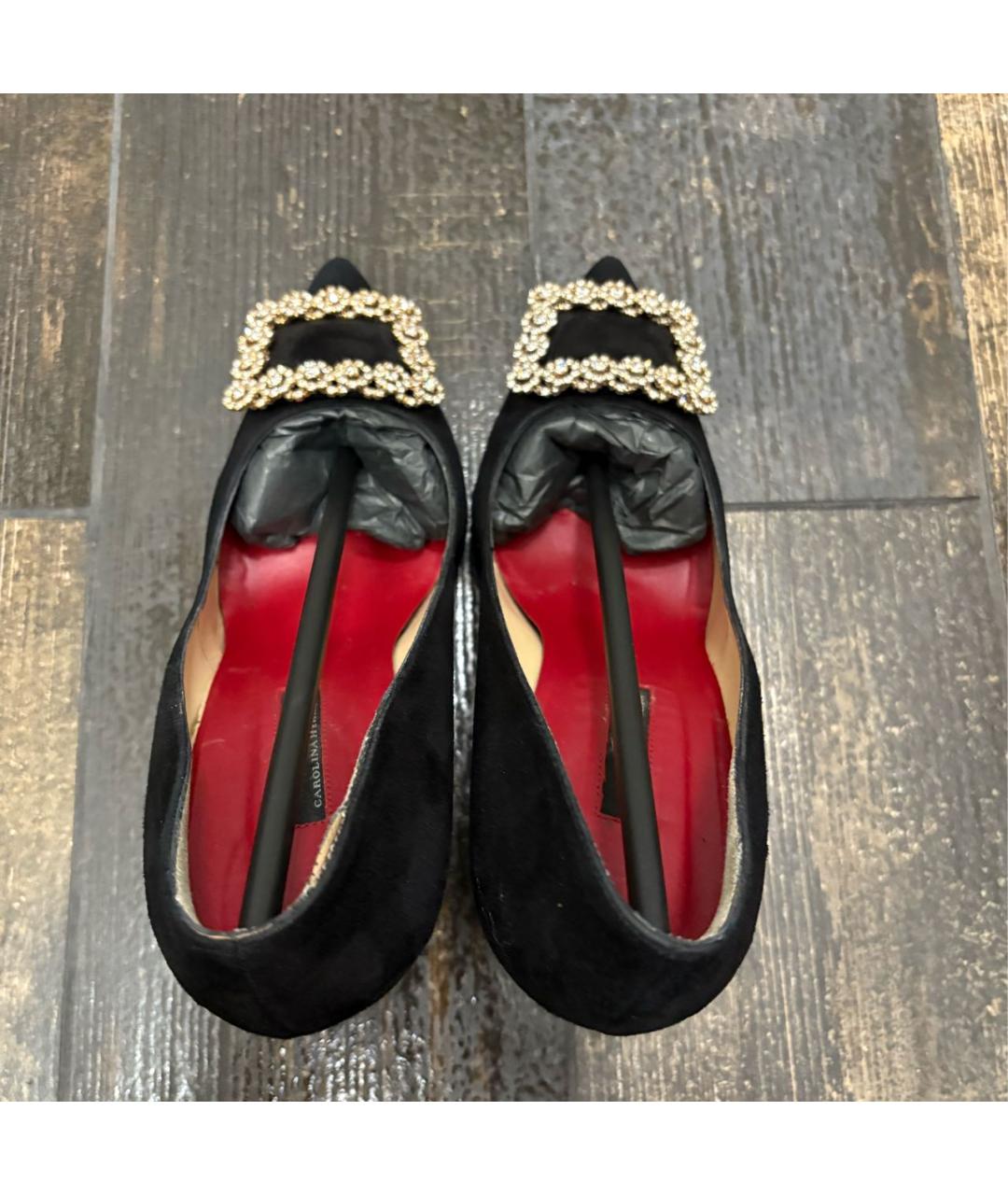 CAROLINA HERRERA Черные замшевые туфли, фото 3