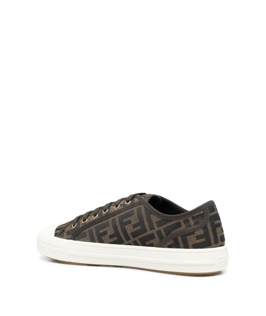 FENDI Мульти текстильные низкие кроссовки / кеды, фото 7