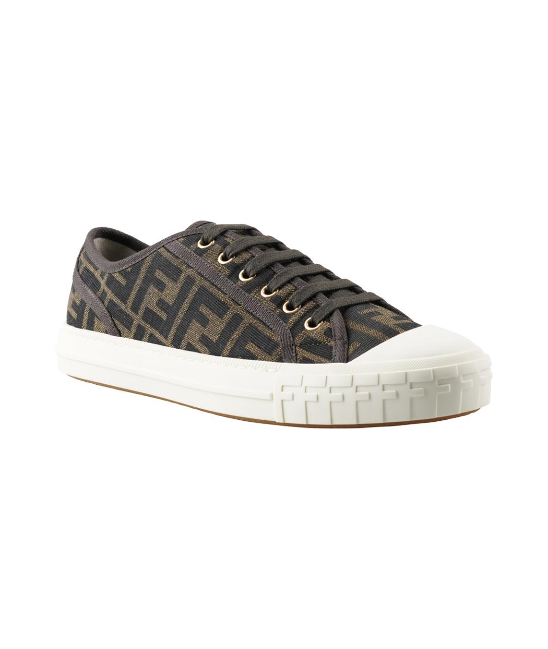 FENDI Мульти текстильные низкие кроссовки / кеды, фото 3