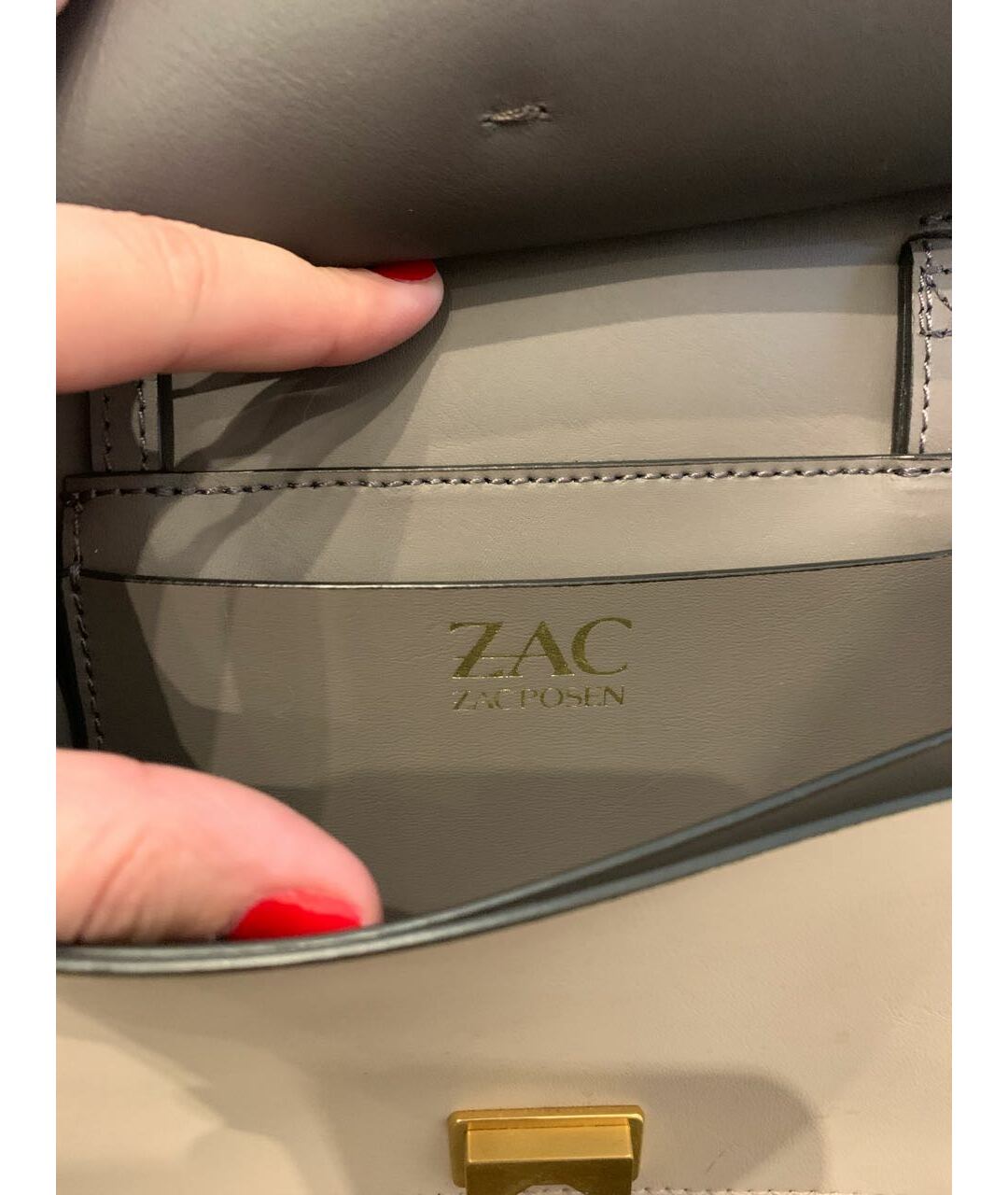 ZAC ZAC POSEN Коричневая кожаная сумка тоут, фото 4