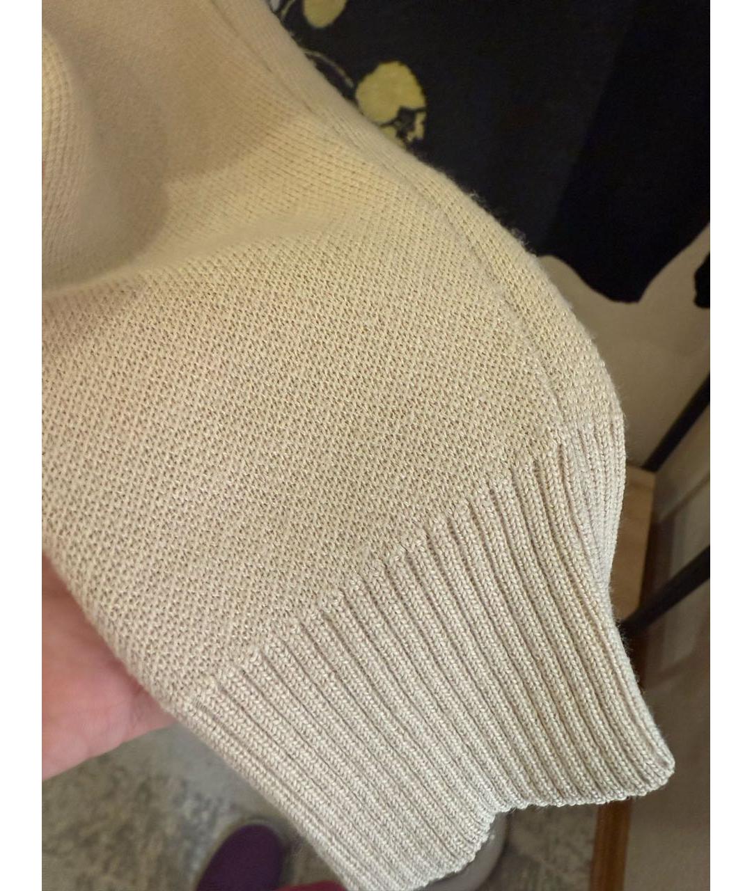 TRUSSARDI JEANS Бежевый шерстяной джемпер / свитер, фото 3