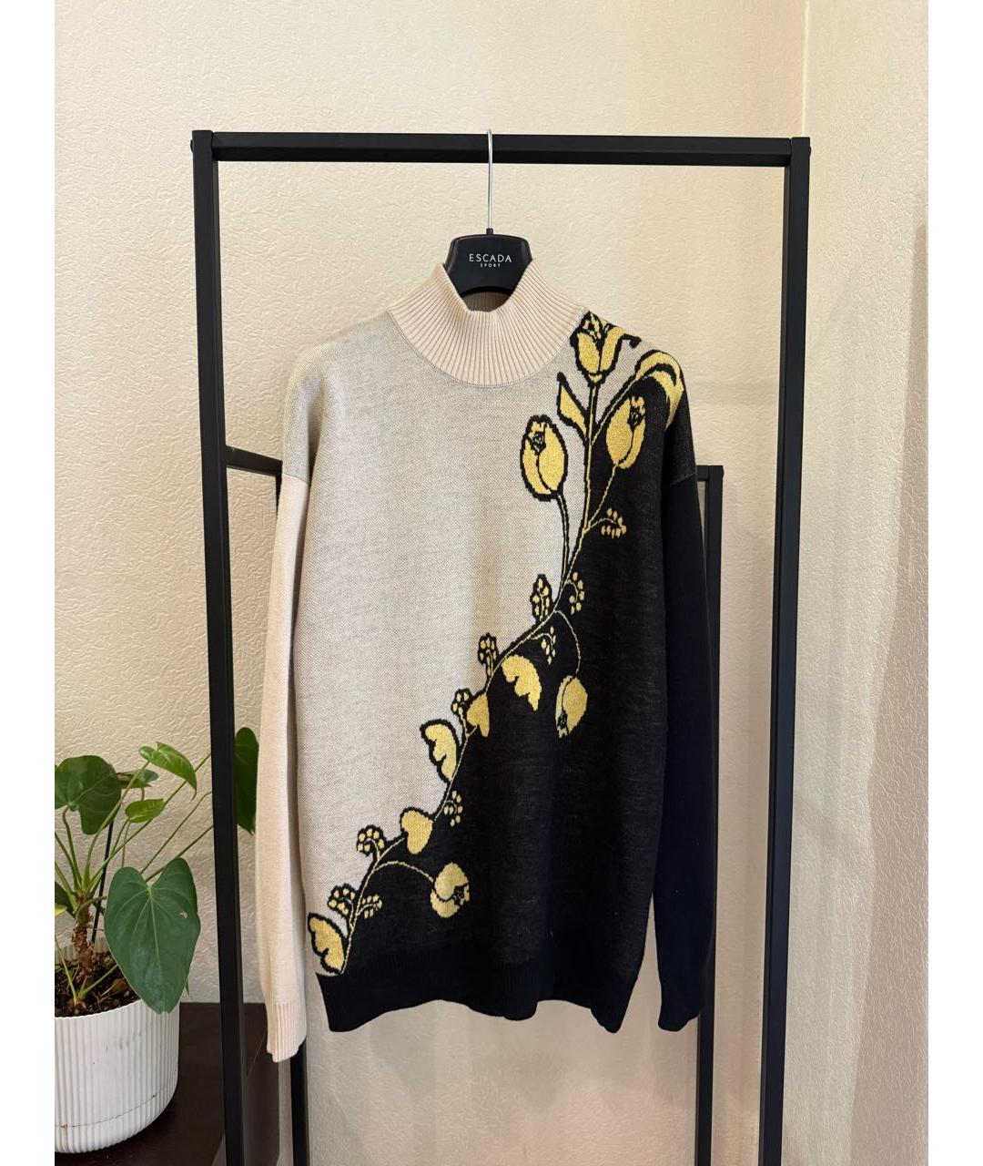 TRUSSARDI JEANS Бежевый шерстяной джемпер / свитер, фото 9