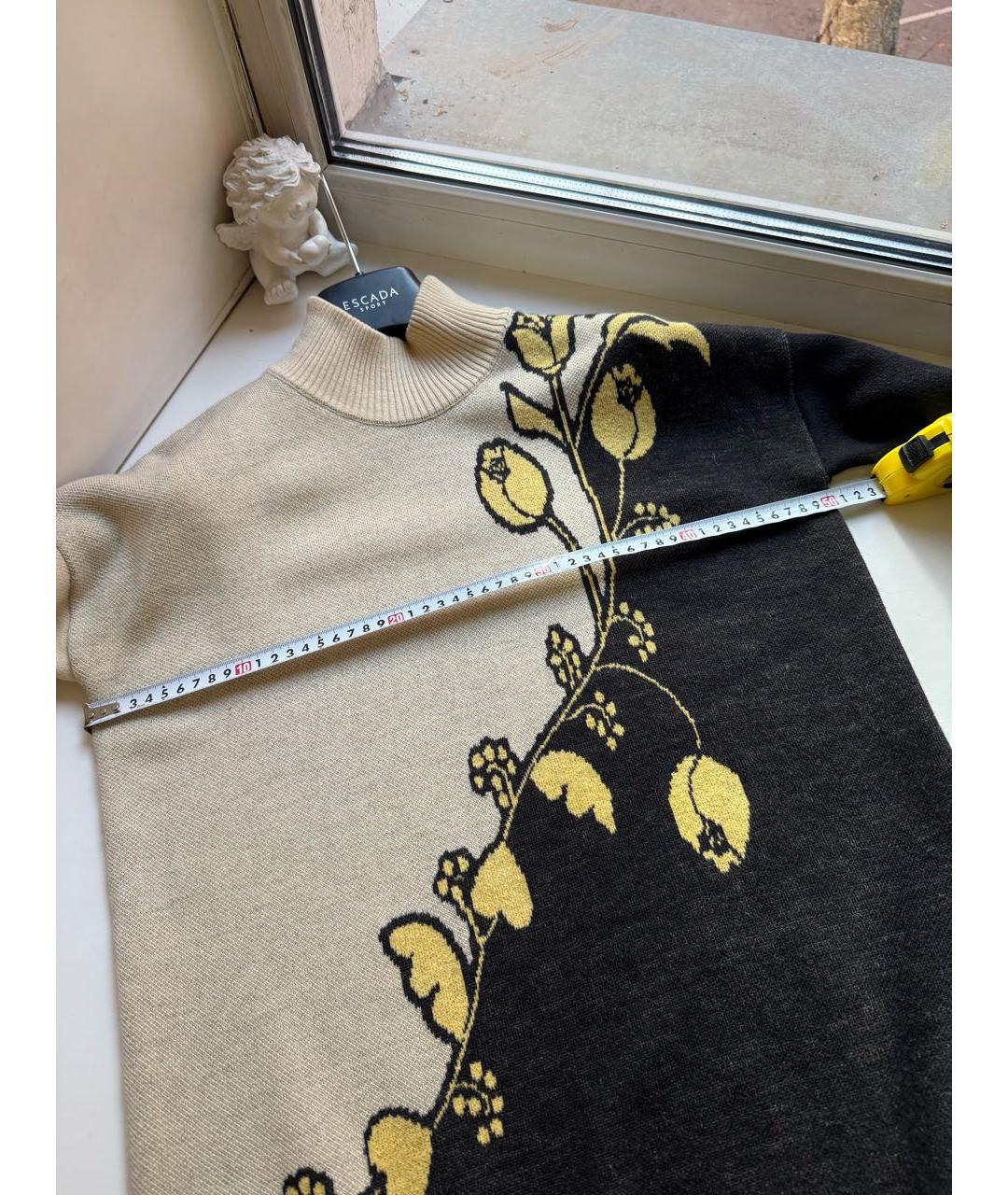 TRUSSARDI JEANS Бежевый шерстяной джемпер / свитер, фото 7