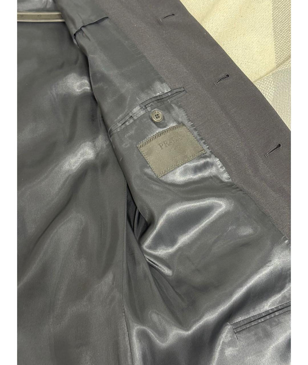 PRADA Черный шерстяной тренч / плащ, фото 7