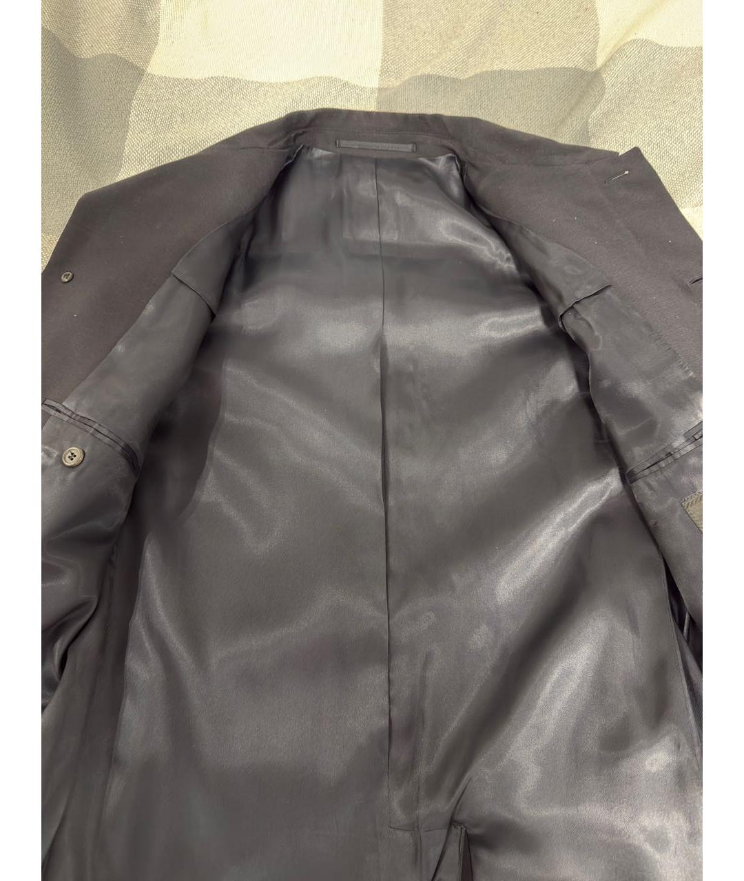 PRADA Черный шерстяной тренч / плащ, фото 3