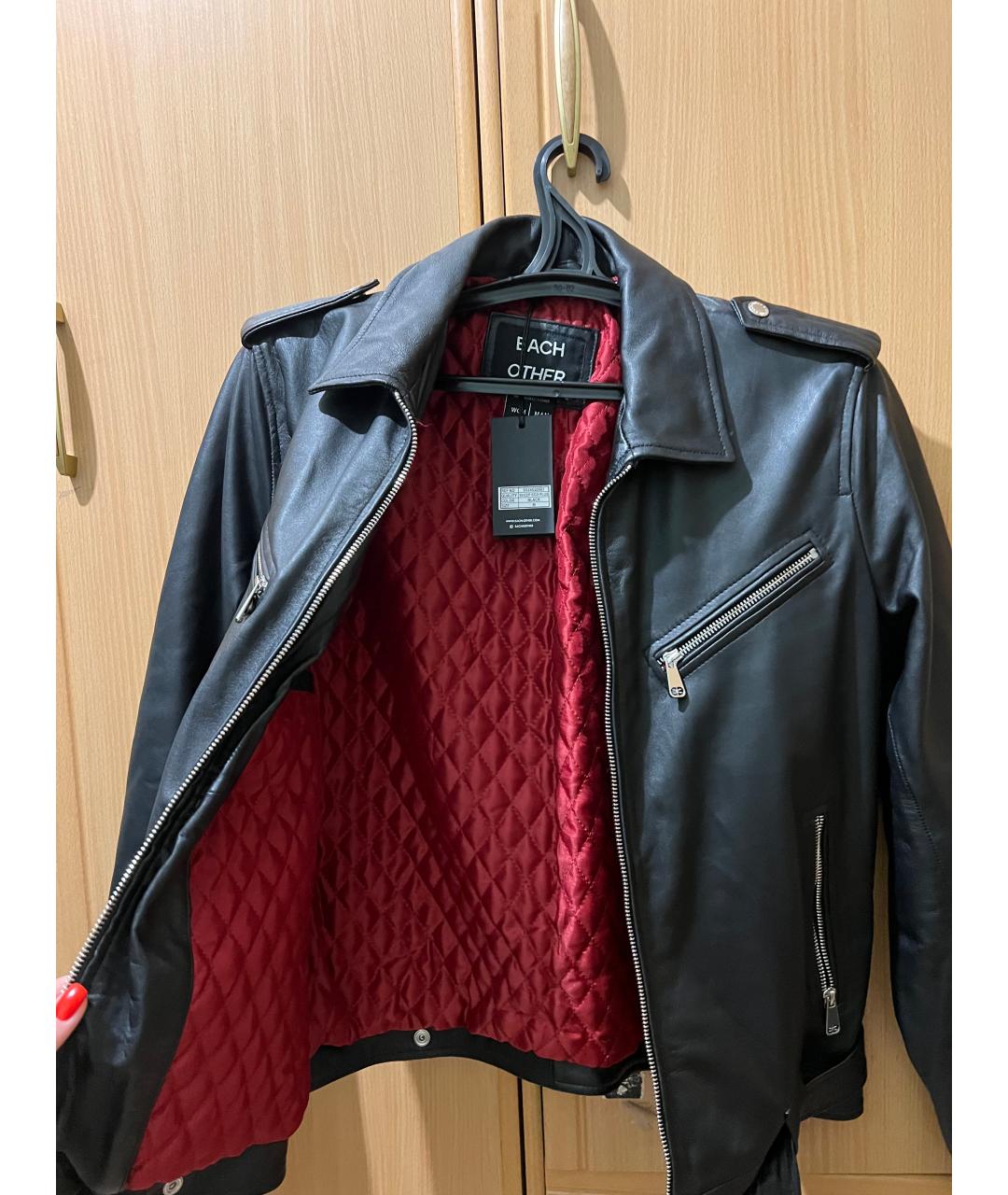 EACH X OTHER Черная кожаная куртка, фото 2