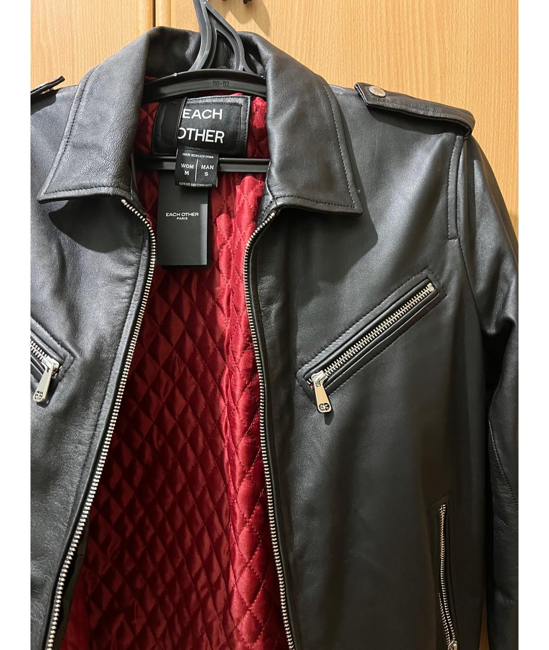 EACH X OTHER Черная кожаная куртка, фото 4