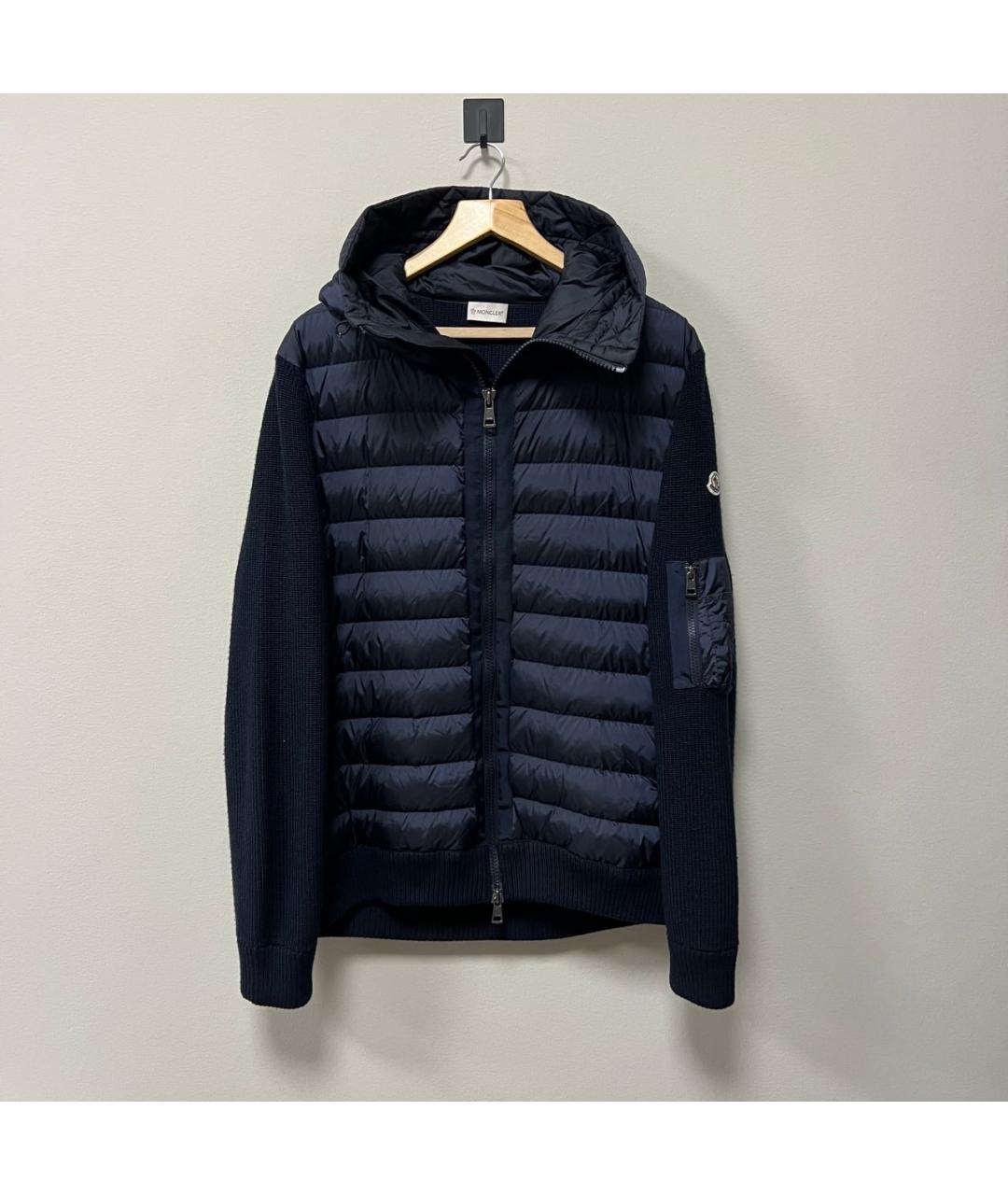 MONCLER Темно-синий пуховик, фото 6