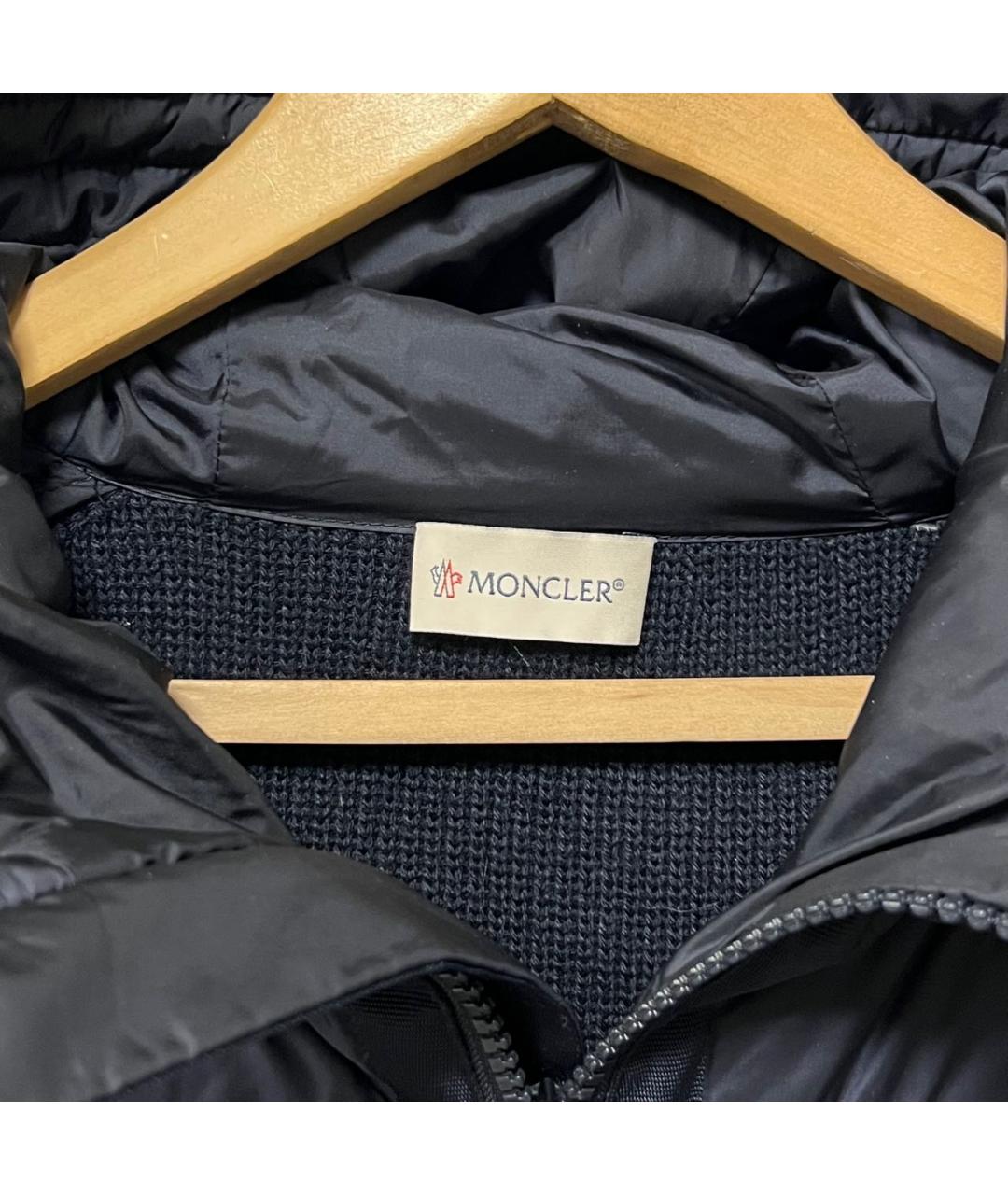 MONCLER Темно-синий пуховик, фото 4