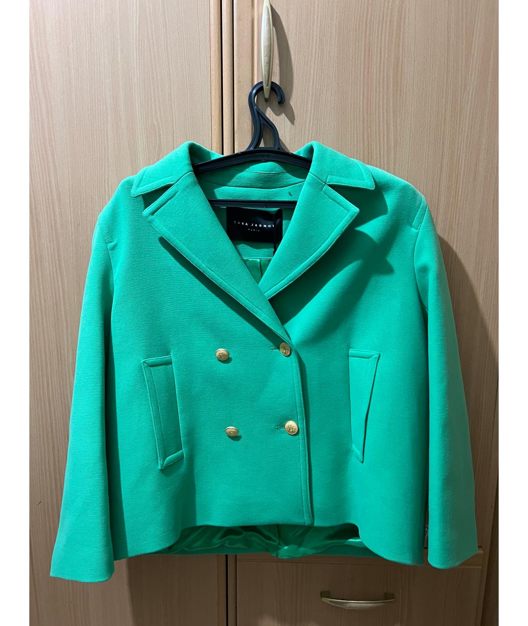 Tara Jarmon Зеленый хлопковый жакет/пиджак, фото 5
