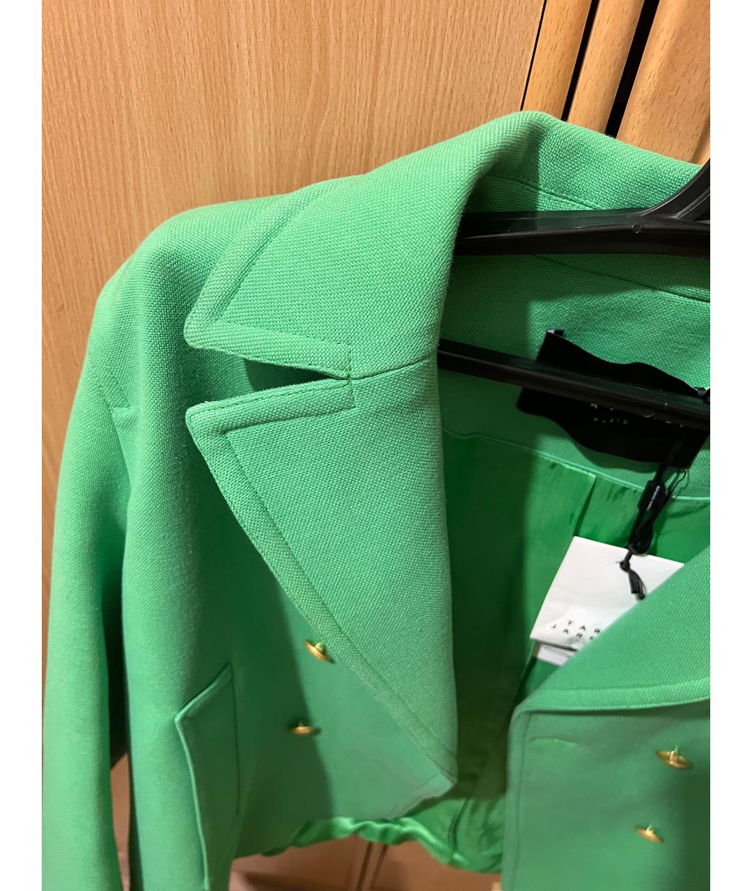 Tara Jarmon Зеленый хлопковый жакет/пиджак, фото 2