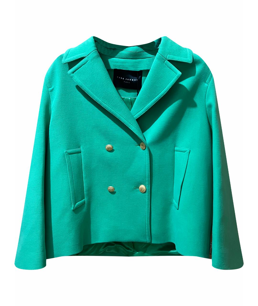 Tara Jarmon Зеленый хлопковый жакет/пиджак, фото 1