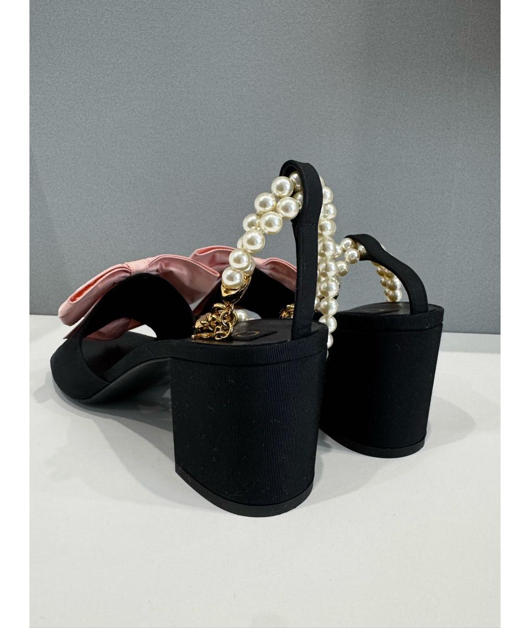 CHANEL Черные кожаные босоножки, фото 7